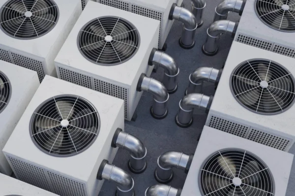 Outdoor HVAC units, potential Legionella source.